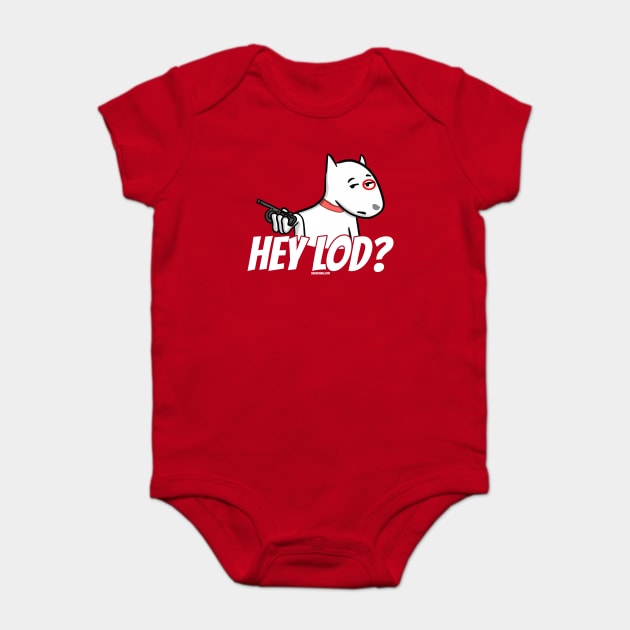 Essential Employee Dog With Walkie Hey LOD Baby Bodysuit by belownormal